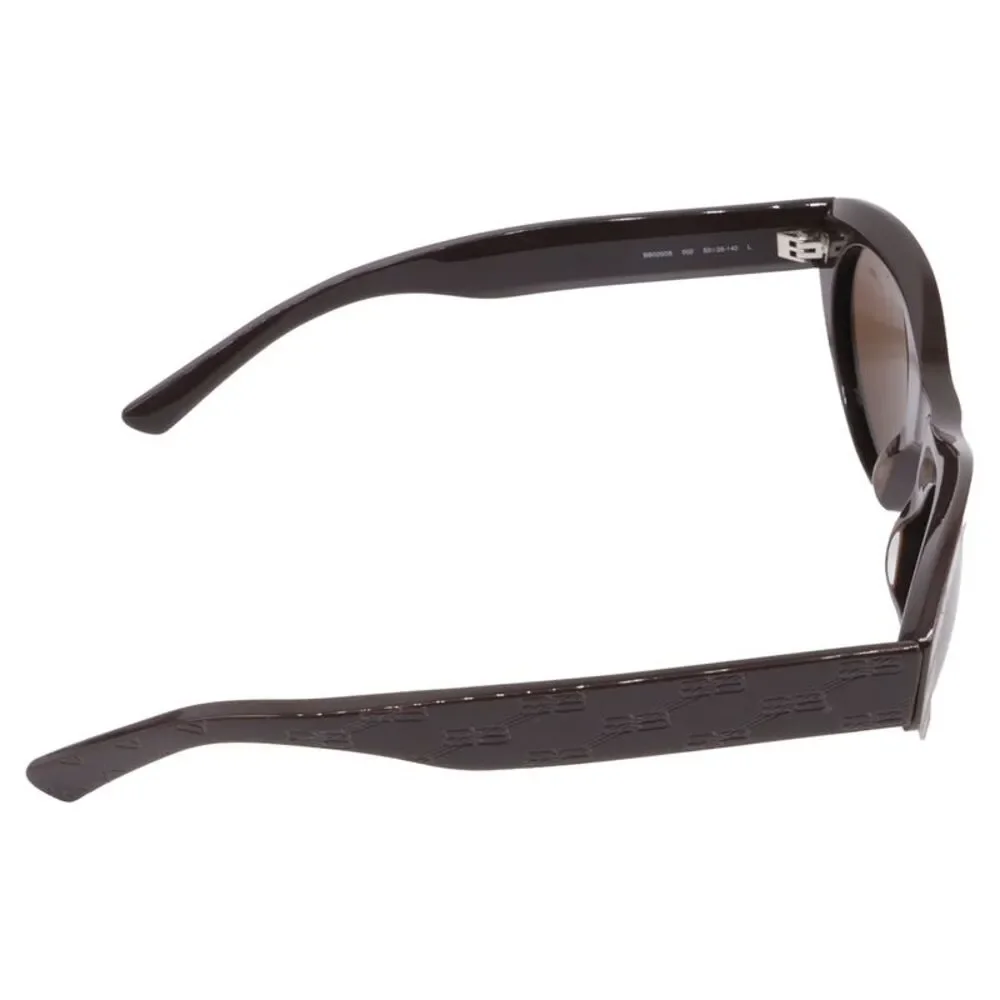 Balenciaga BB Monogram Oval Sunglasses in Brown Acetate